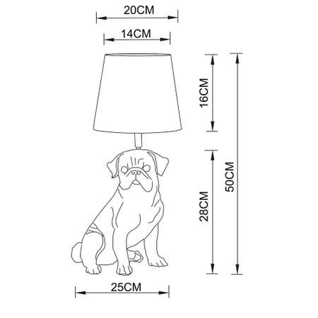 Настольная лампа ARTE LAMP Bobby A1512LT-1WH